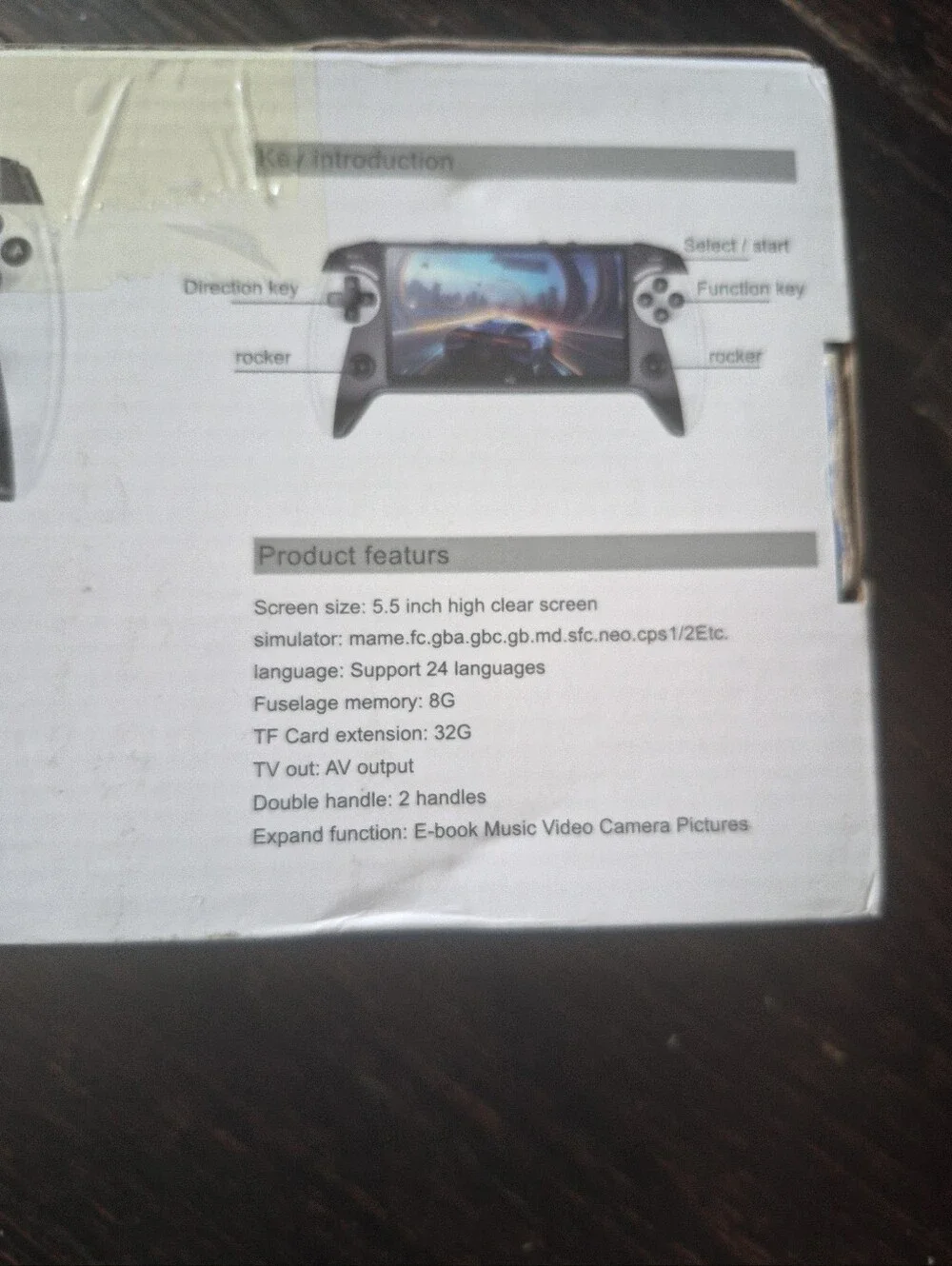 BLACK HAWK X9 Handheld Game Console 5.5